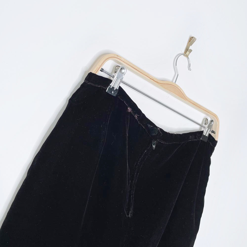 vintage handmade velvet midi skirt