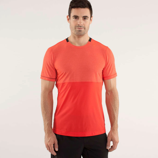 lululemon 2013 precise tee mesh - size large