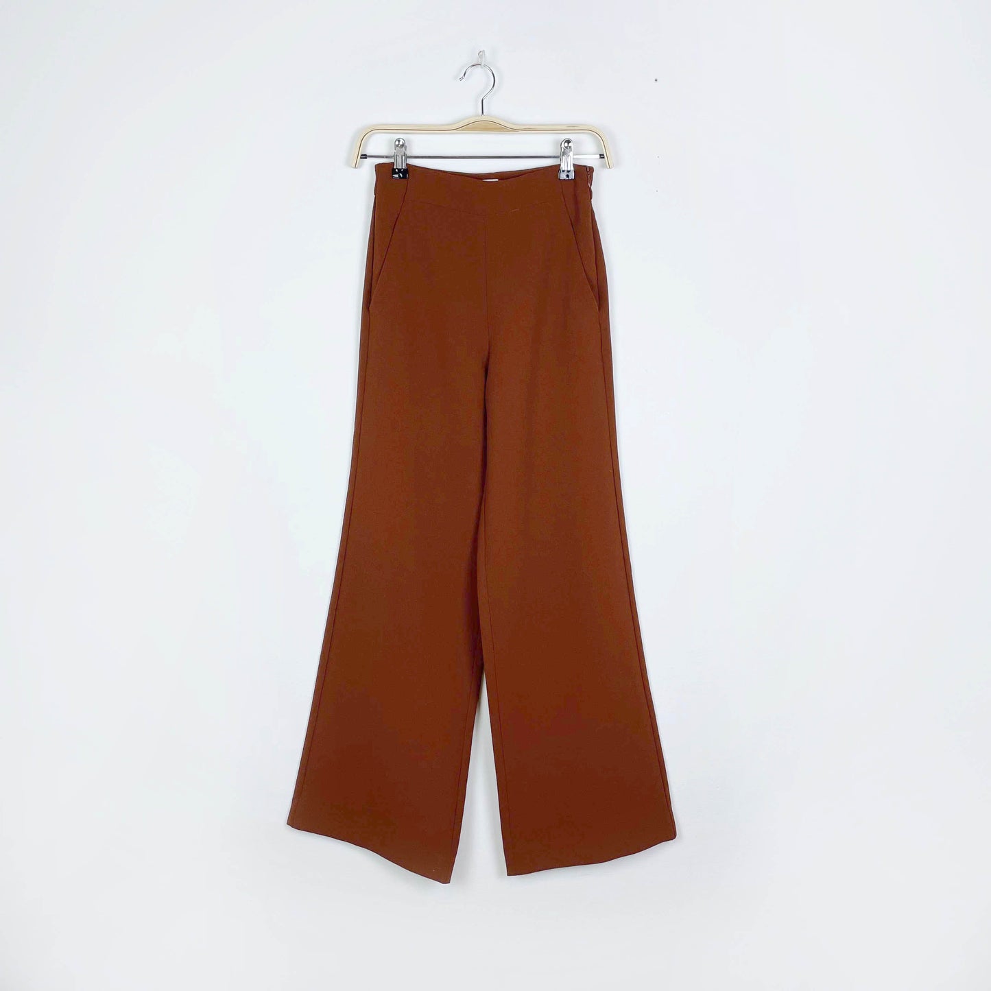 wilfred halley wide leg trouser in carmelized - size 0