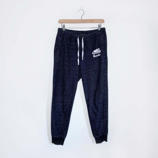 roots 2018 black pepper slim cuff sweatpant - size medium