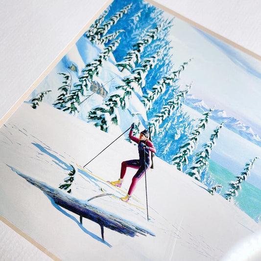 vintage 1995 winter games bruce cryer setting the pace art print