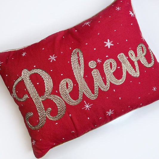 secret celebrity gold believe feather throw pillow