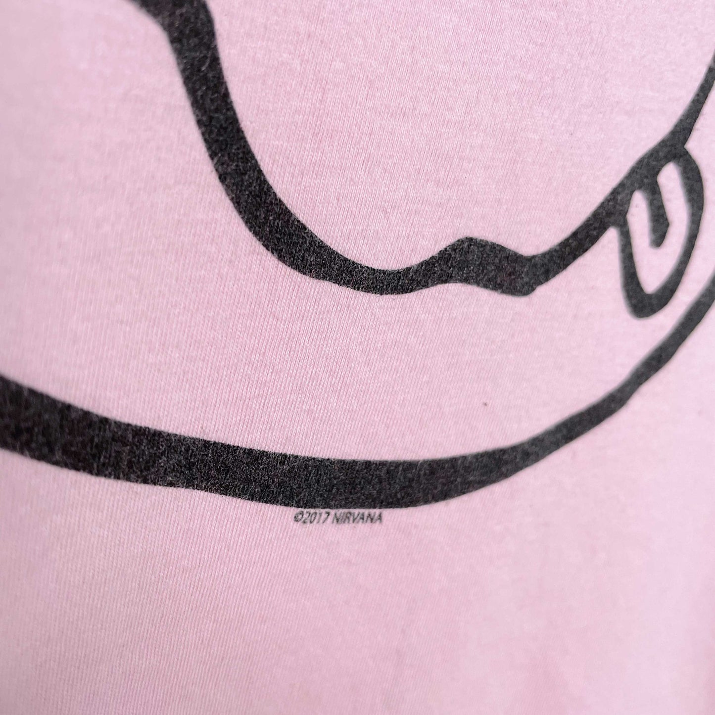 nirvana pink smiley tee