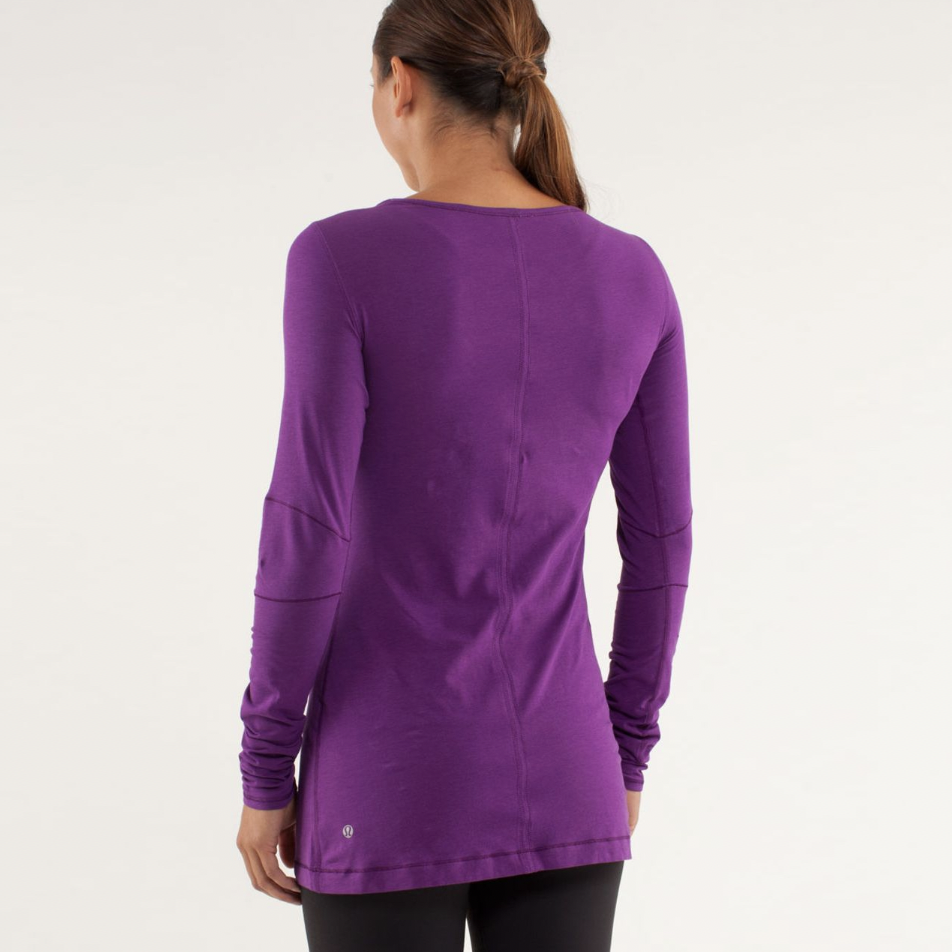 lululemon devotion long sleeve tee tender violet - size small