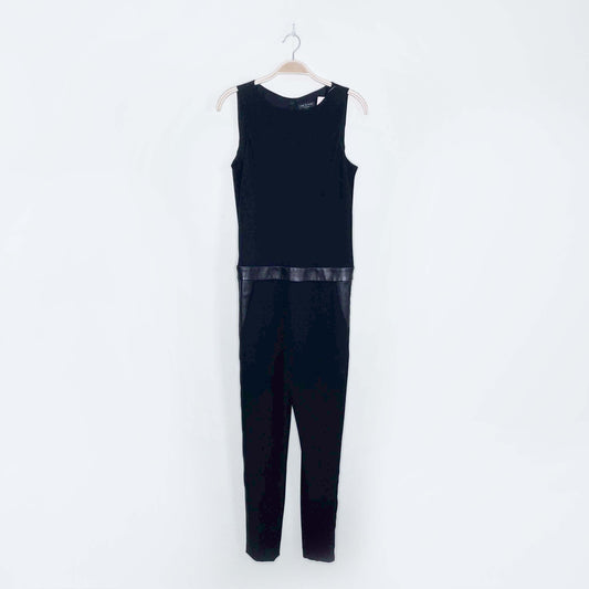 rag & bone leather trimmed jumpsuit - size 00