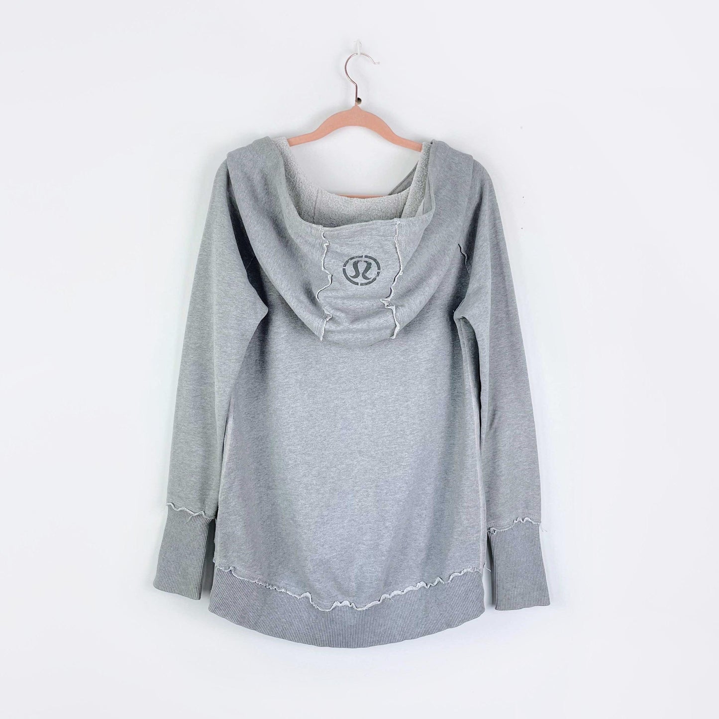 lululemon wide neck crossover raw seam hoodie