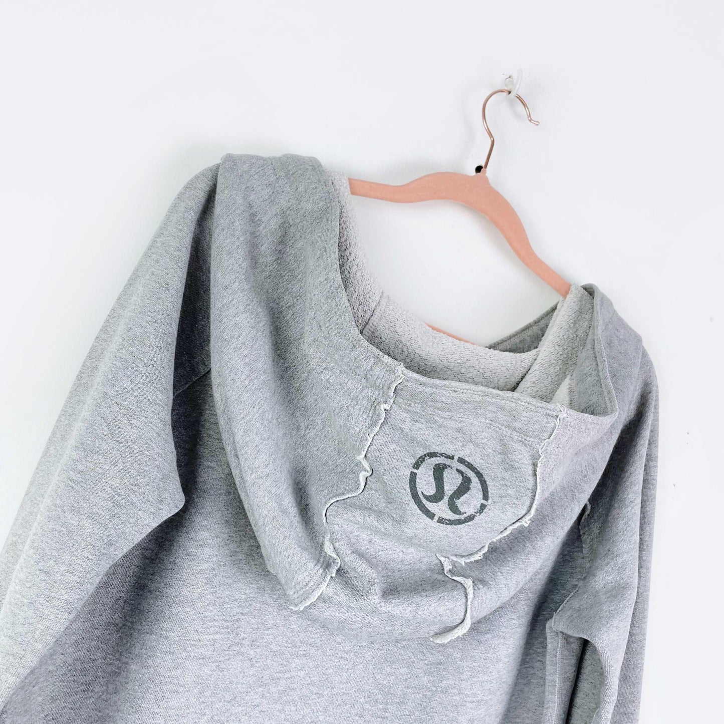 lululemon wide neck crossover raw seam hoodie