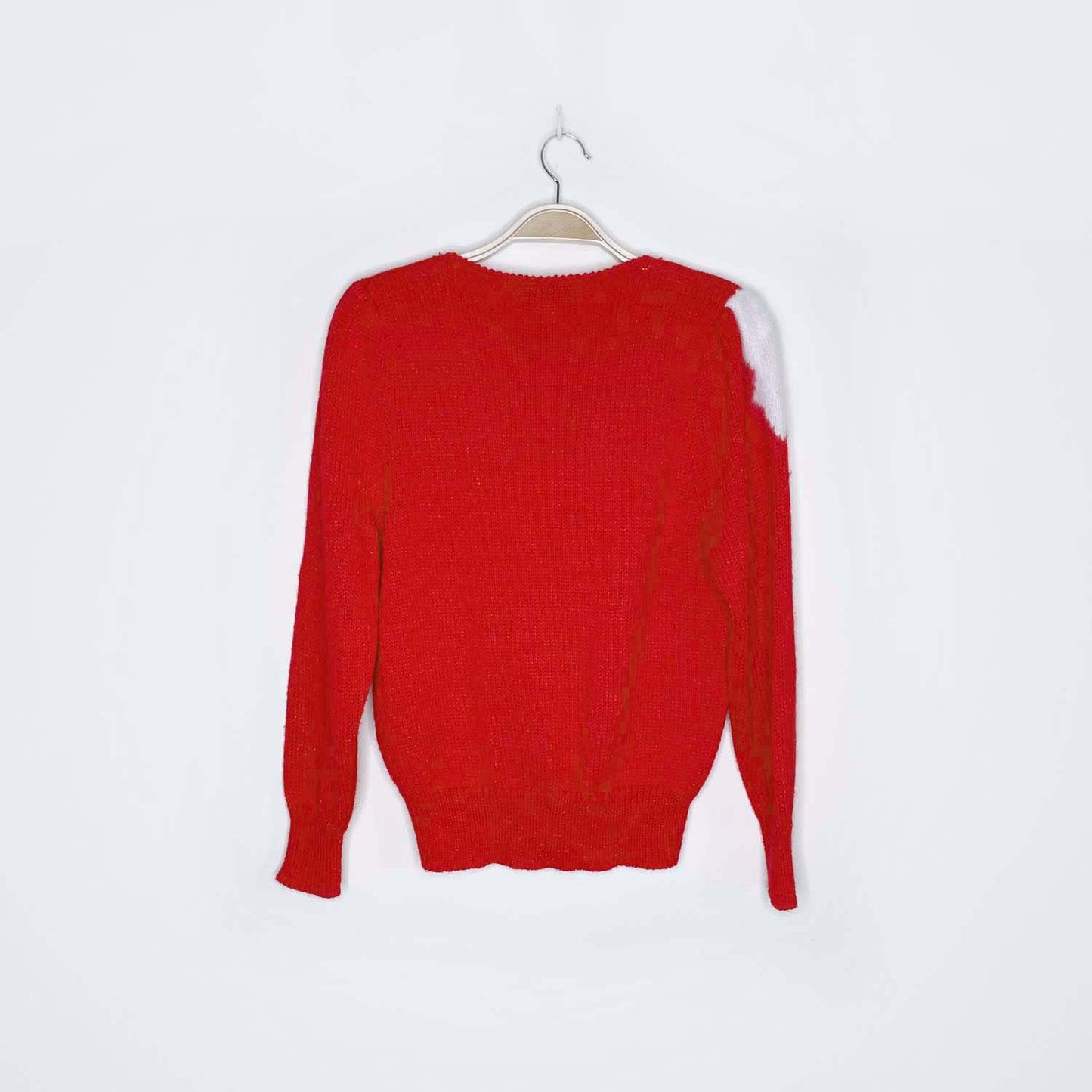 vintage petite illustrations pearl icicles red sweater - size small