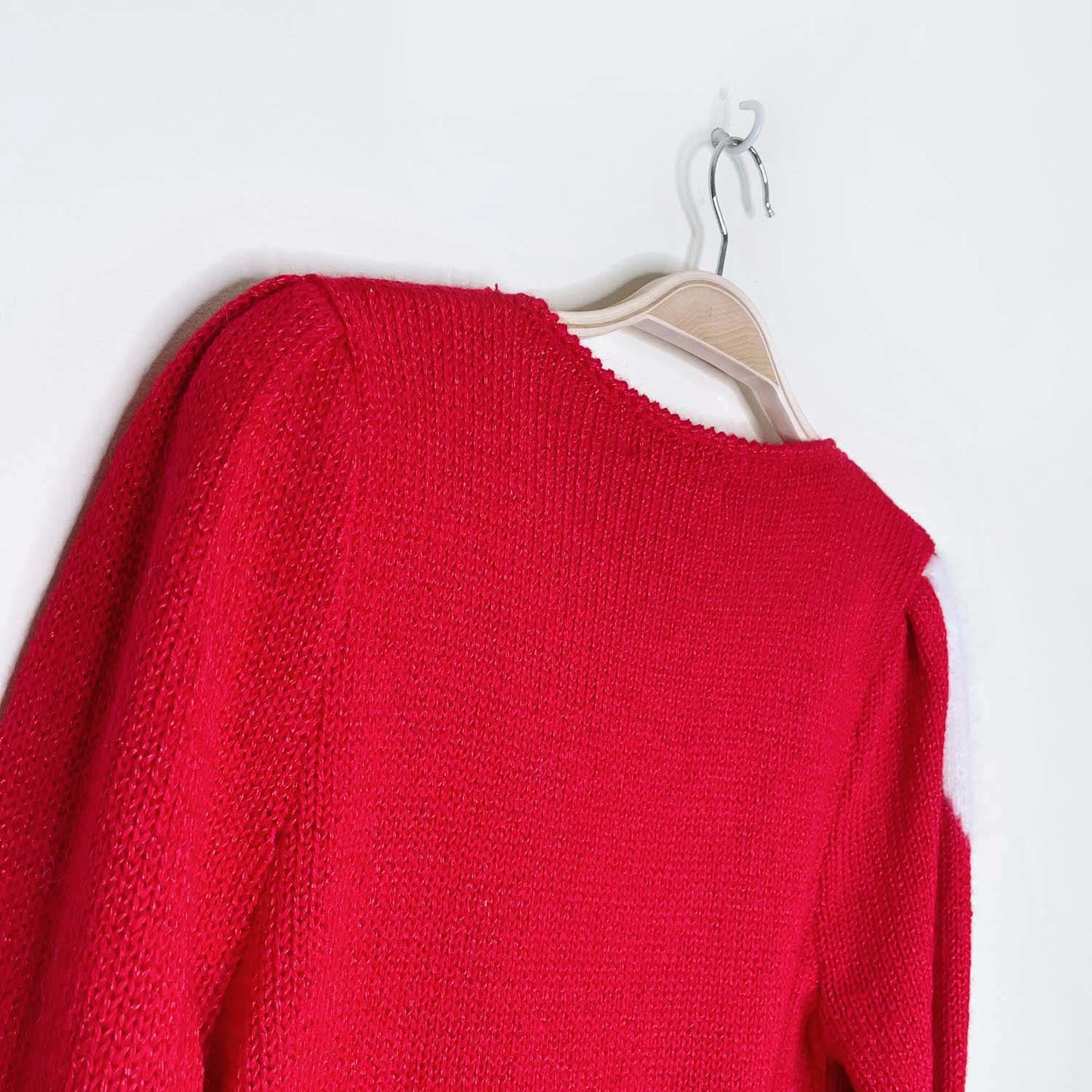 vintage petite illustrations pearl icicles red sweater - size small