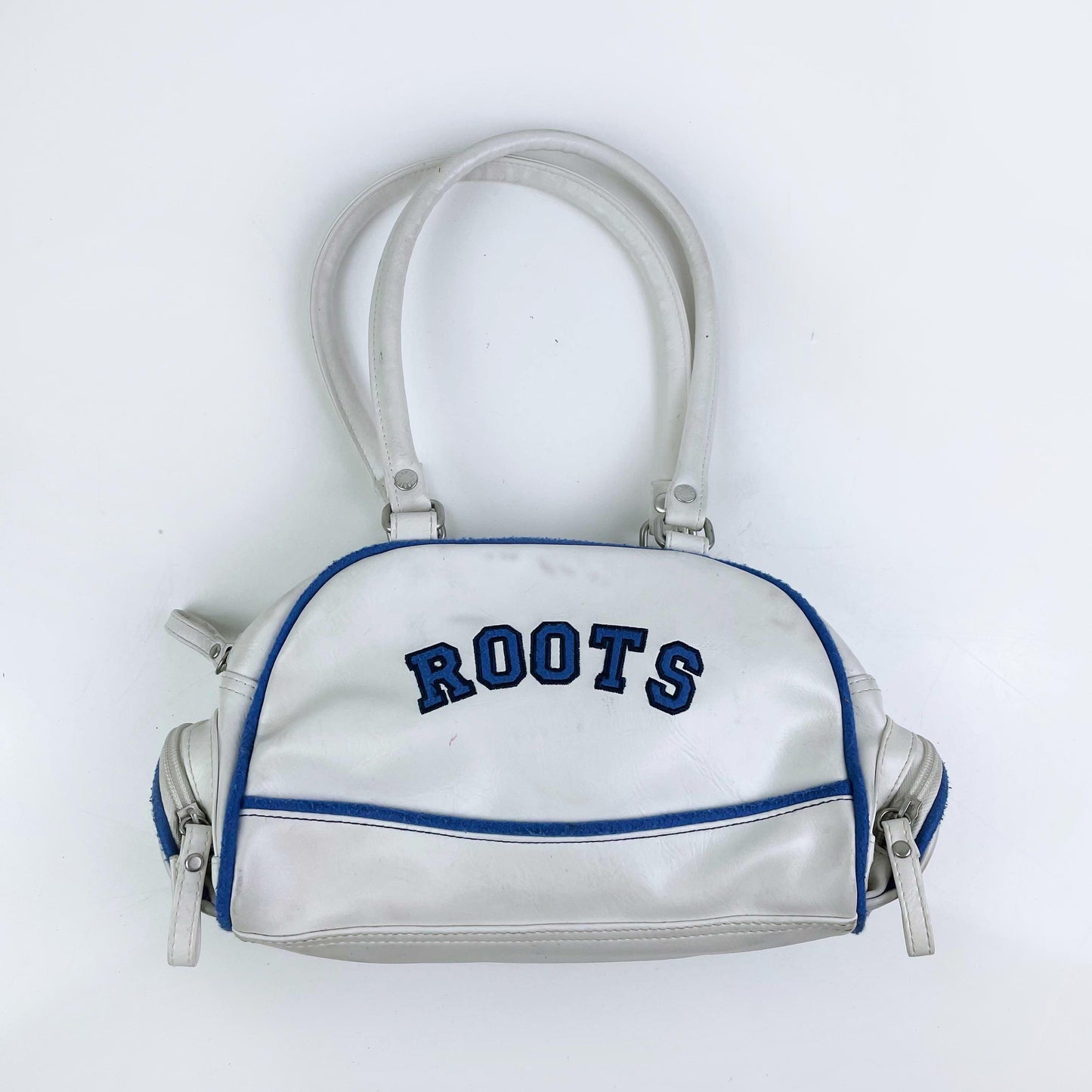 y2k roots faux leather bowling shoulder bag