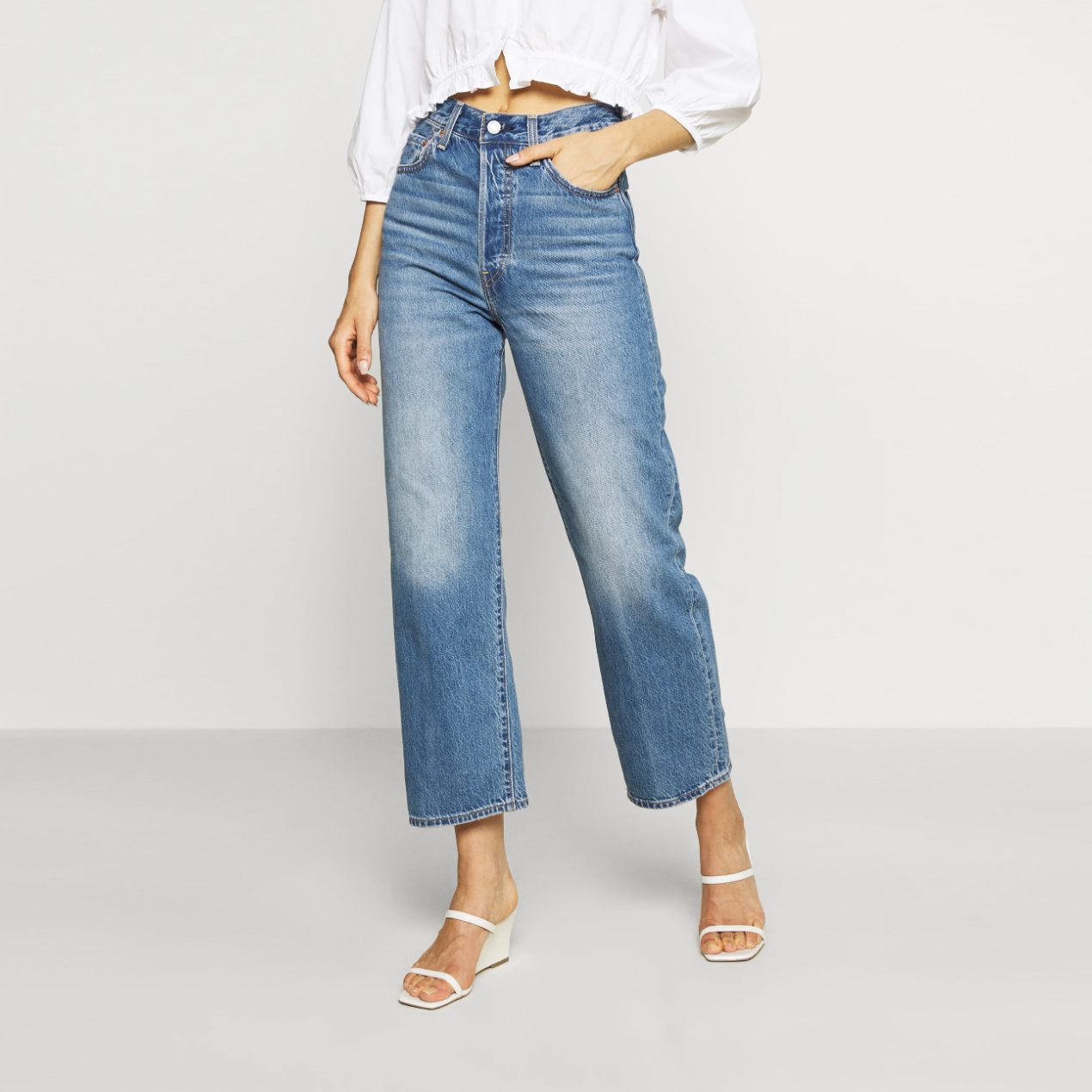 levi's ribcage straight ankle crop jeans