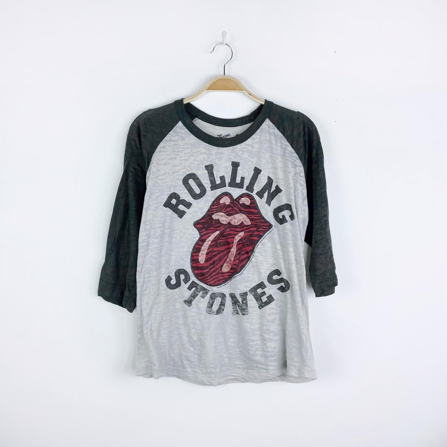 2009 rolling stones raglan burnout tee