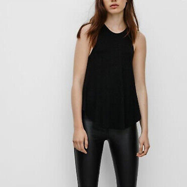 wilfred free high neck knit trapeze tank