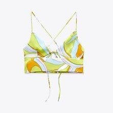 zara retro psychadelic satin crop top