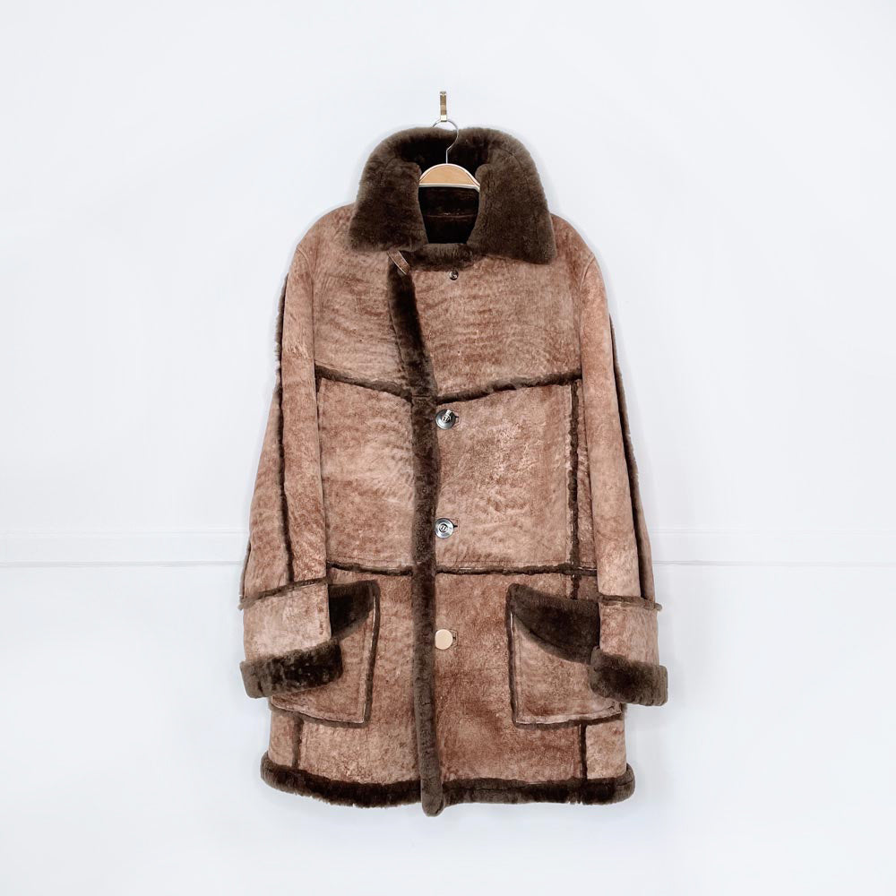 vintage portobello brown shearing coat