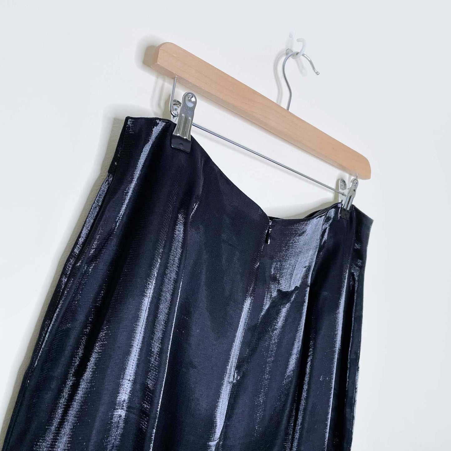 y2k reitmans black shimmer high slit midi skirt - size 14