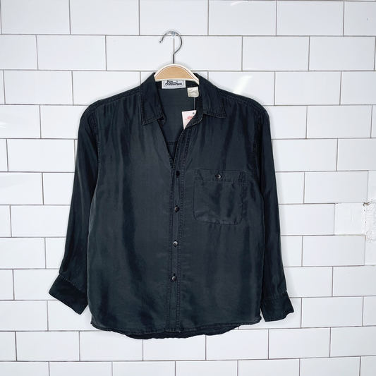 vintage pier connection silk button down - size small