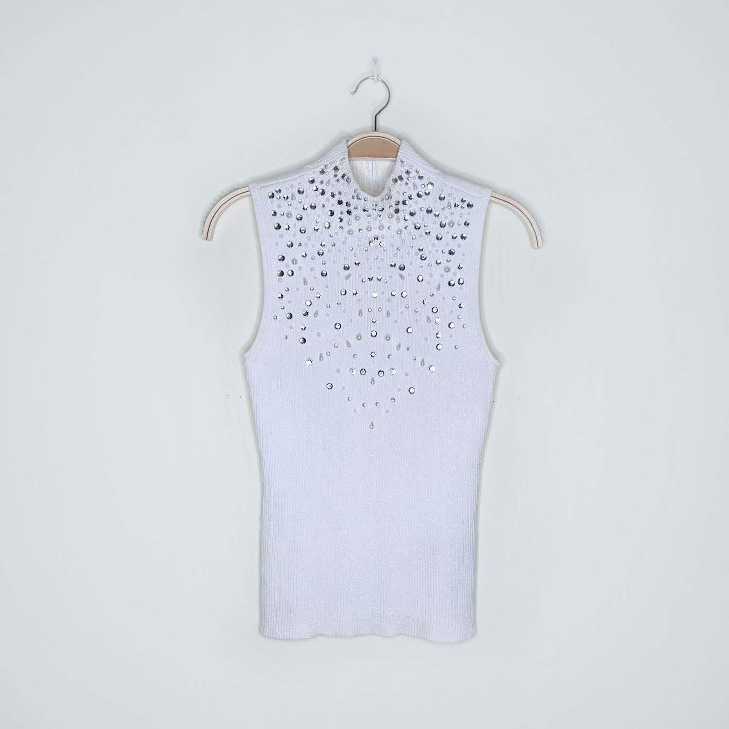 vintage christine philippe shimmery snow queen sleeveless knit - size small