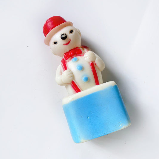 vintage 50s snowman squeaky toy