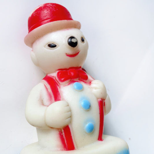 vintage 50s snowman squeaky toy