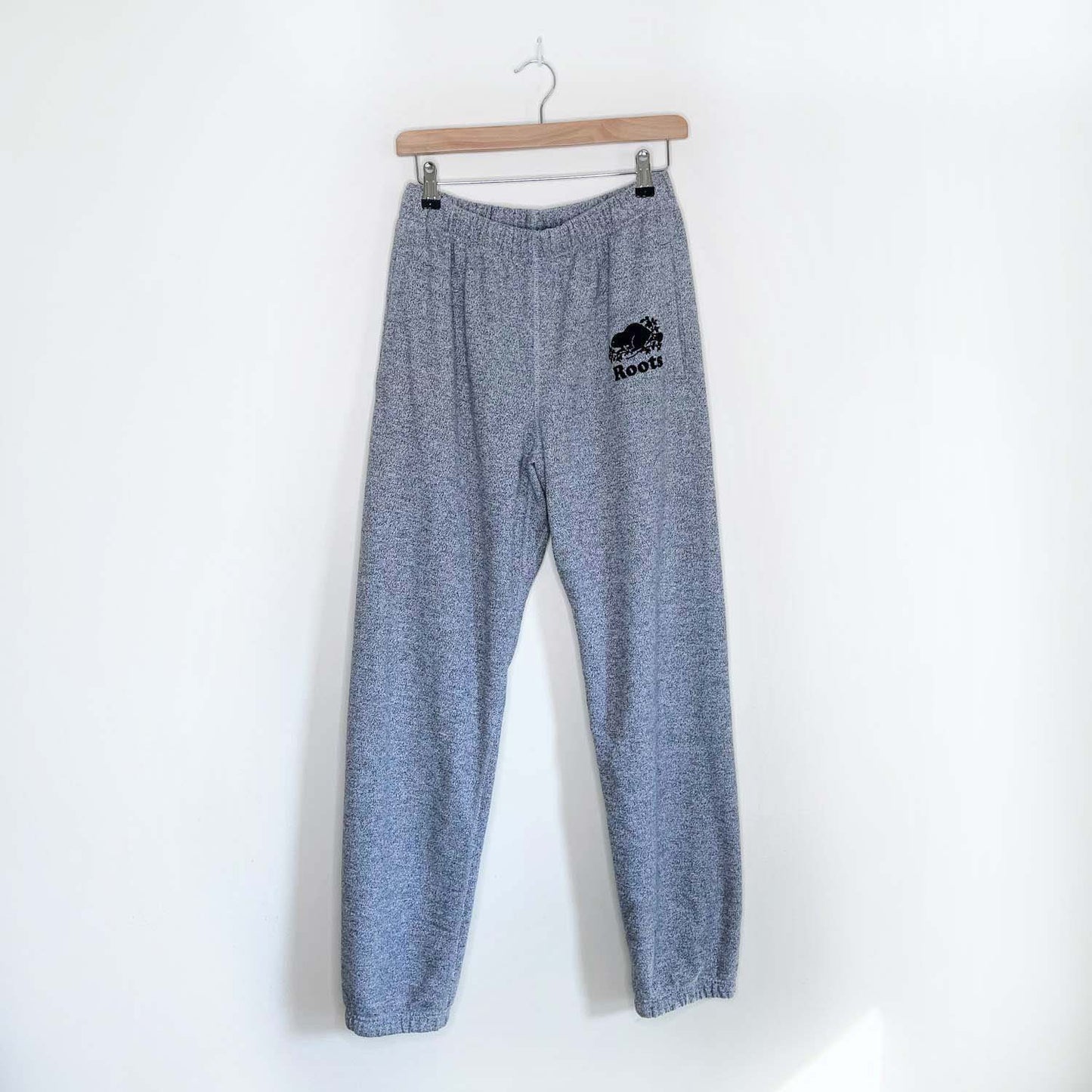 roots original gender free salt & pepper sweatpant - size small