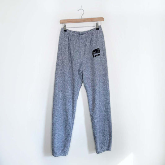 roots original gender free salt & pepper sweatpant - size small