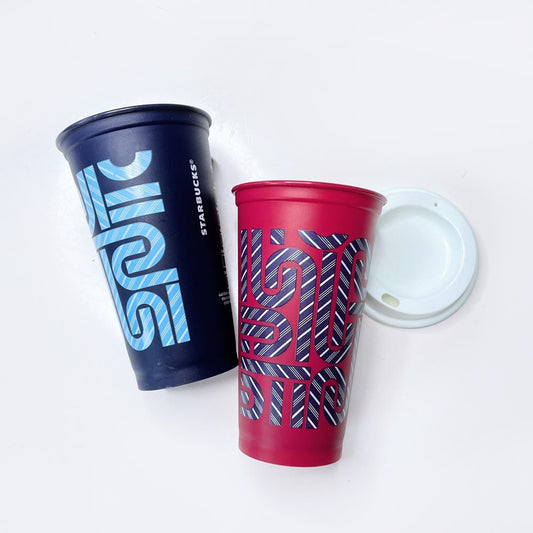 x2 starbucks 2022 colour changing holiday cups