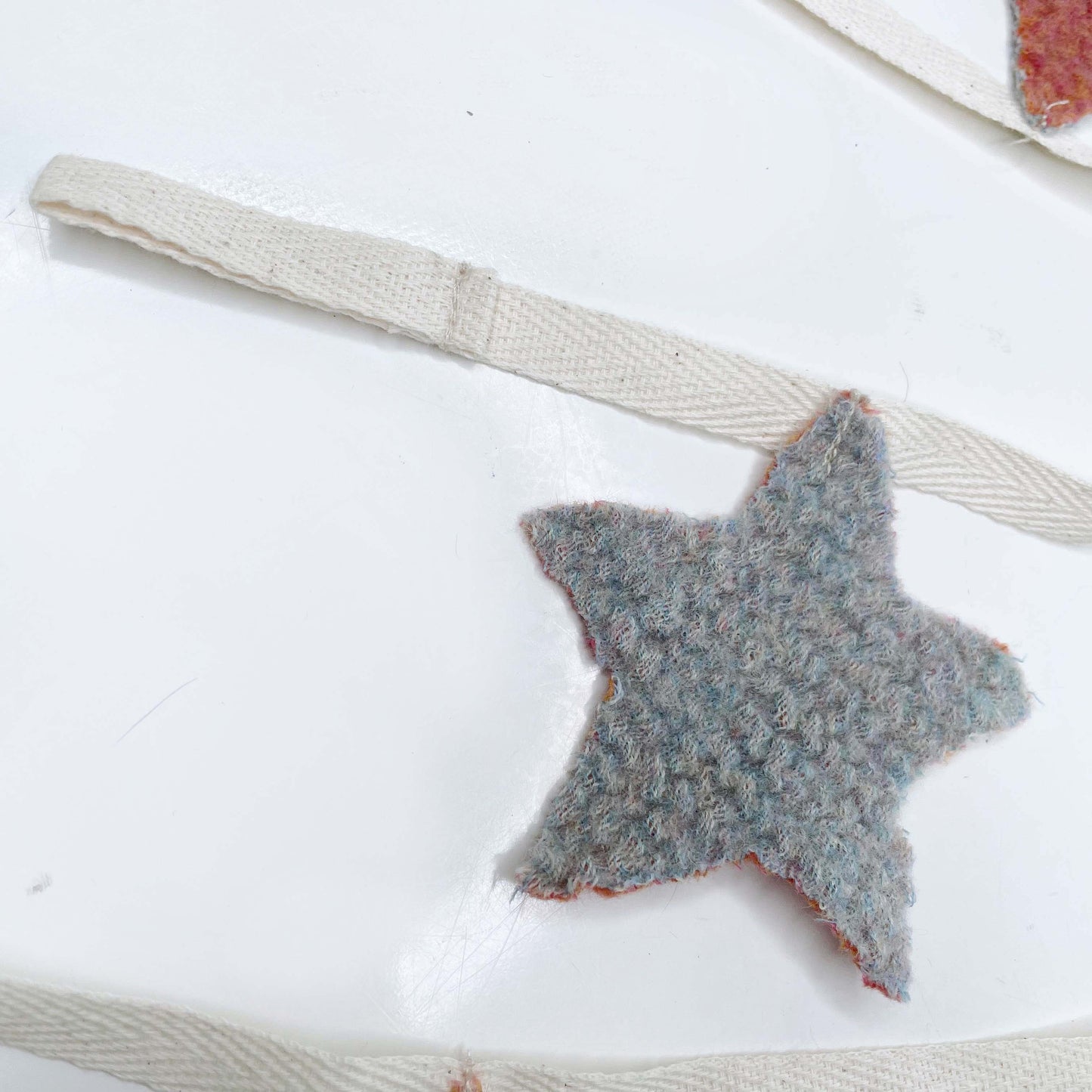 handmade boho wool star garland