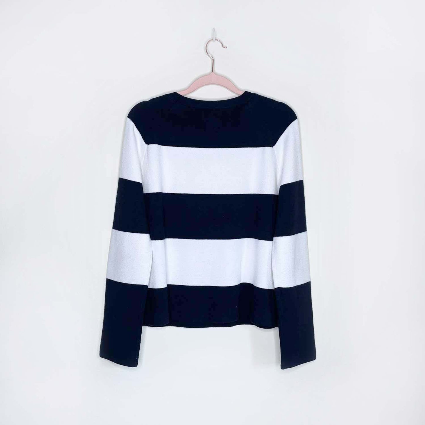 roots chunky stripe knit boxy crew - size small