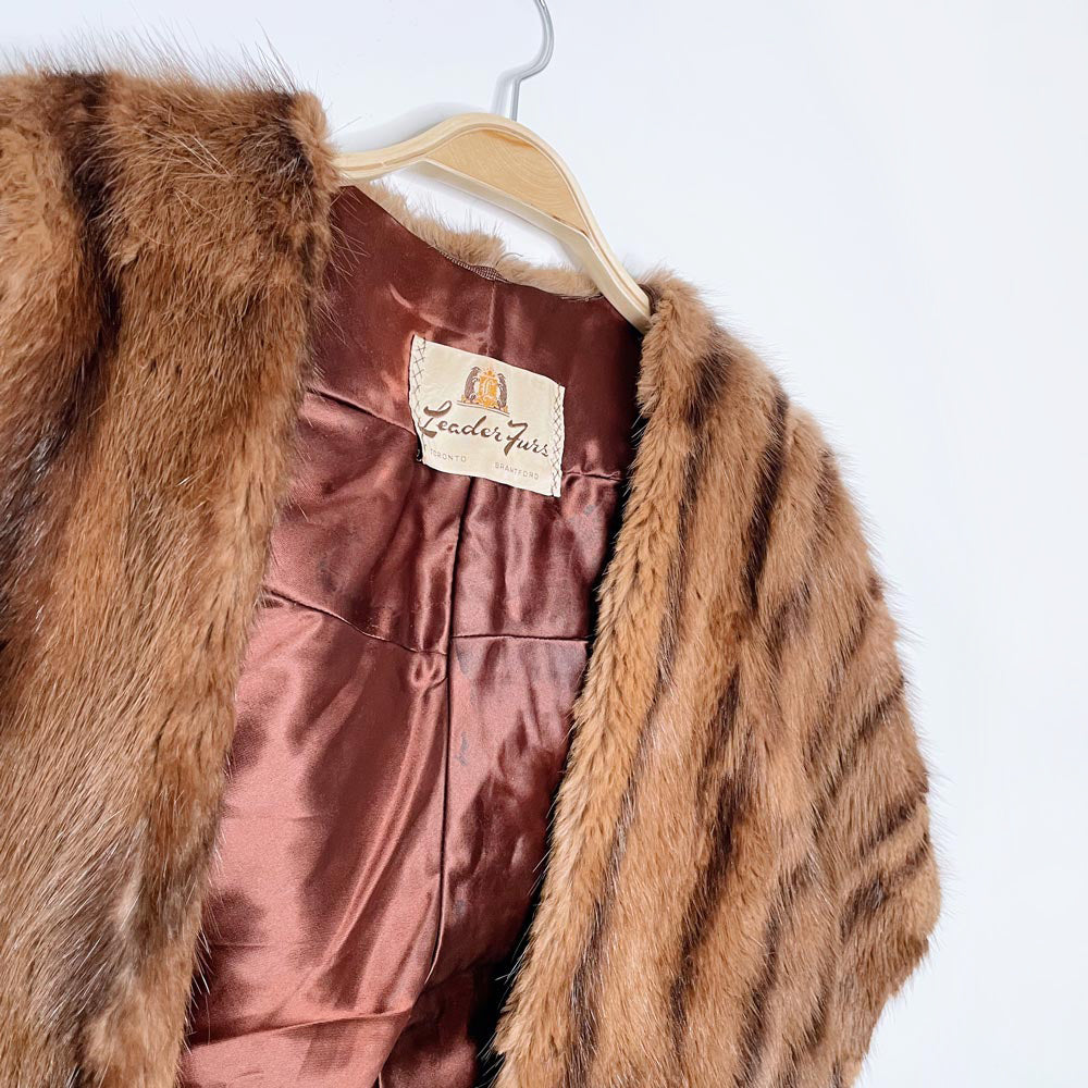 vintage 50s leaders mink fur stole