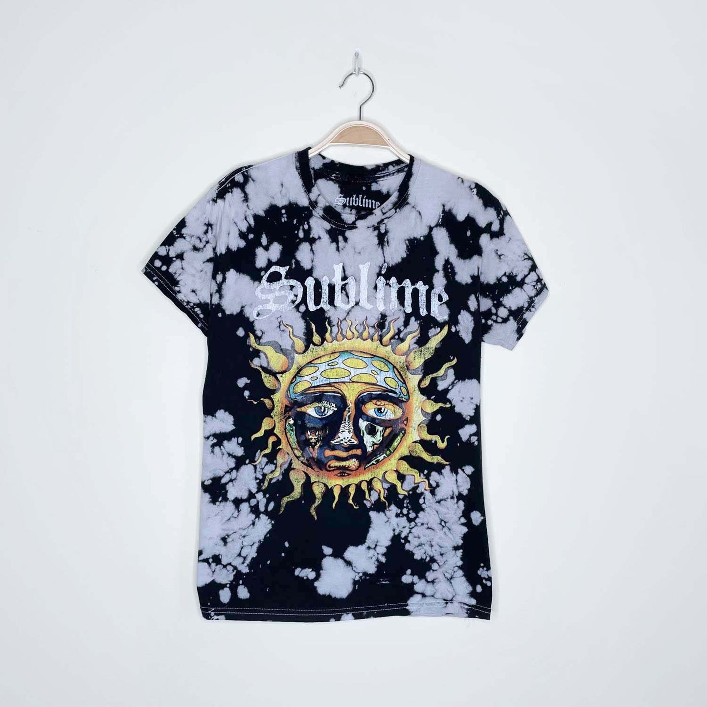 sublime 2021 bleach dye sun tee - size small