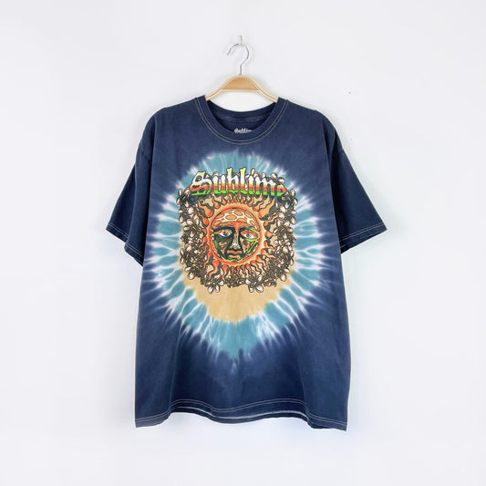 2022 sublime tie dye sun face tee