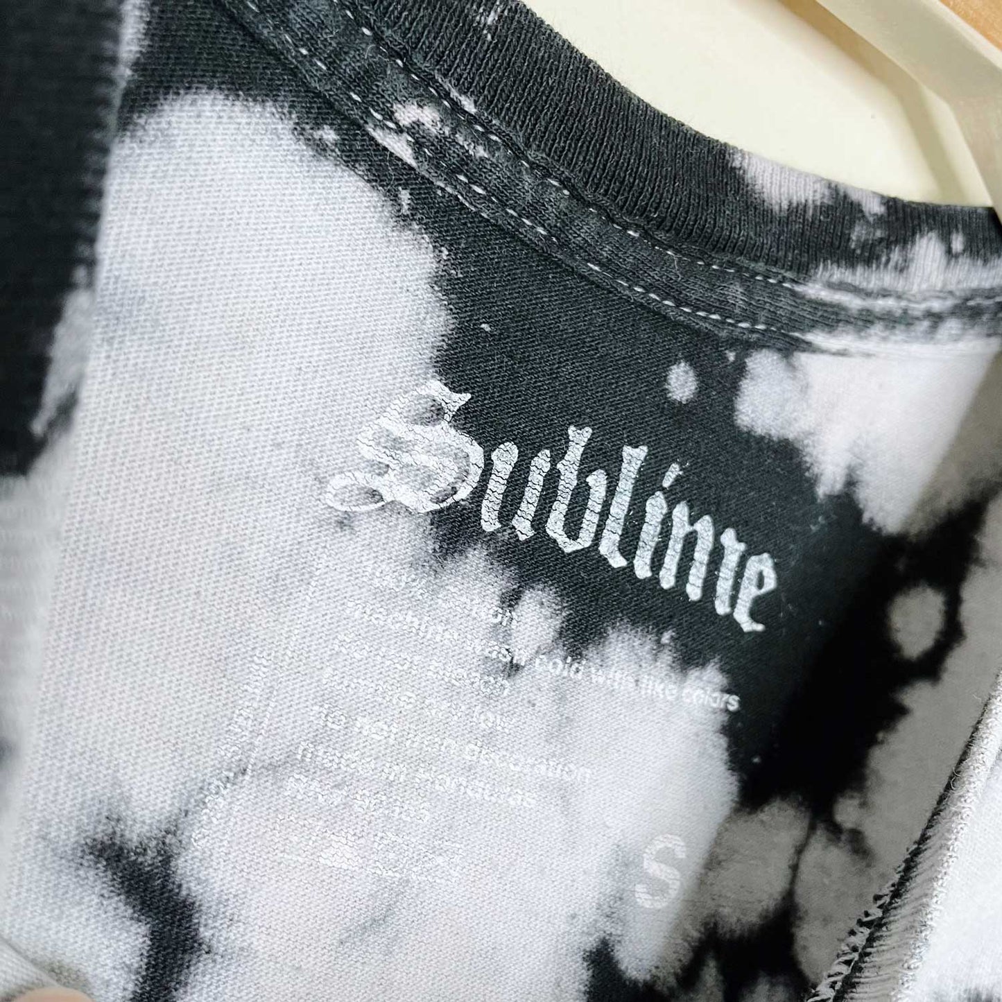 sublime 2021 bleach dye sun tee - size small