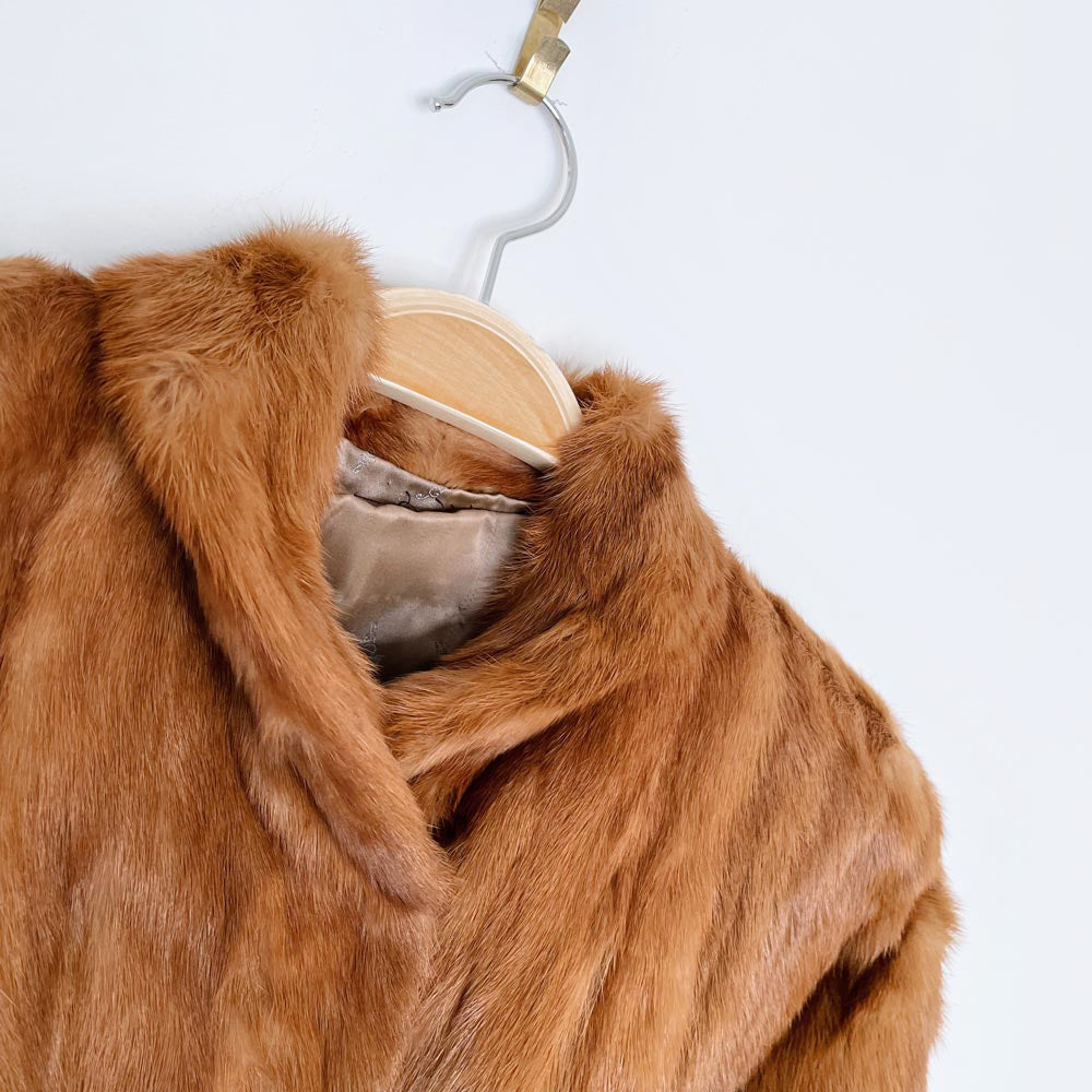 vintage 60s mink princess cut fur coat