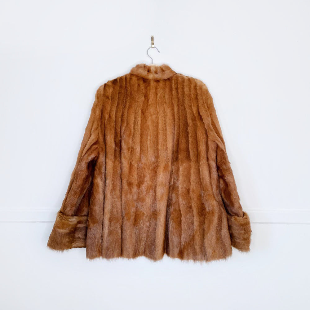 vintage 60s mink princess cut fur coat