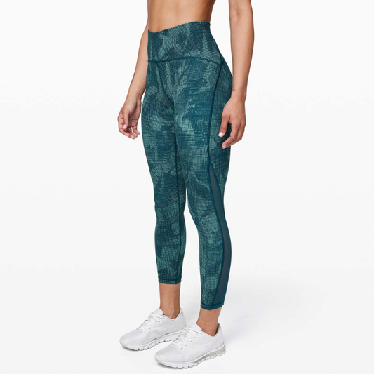 lululemon 2019 train times full on luxtreme pant illusion tidal teal - size 6