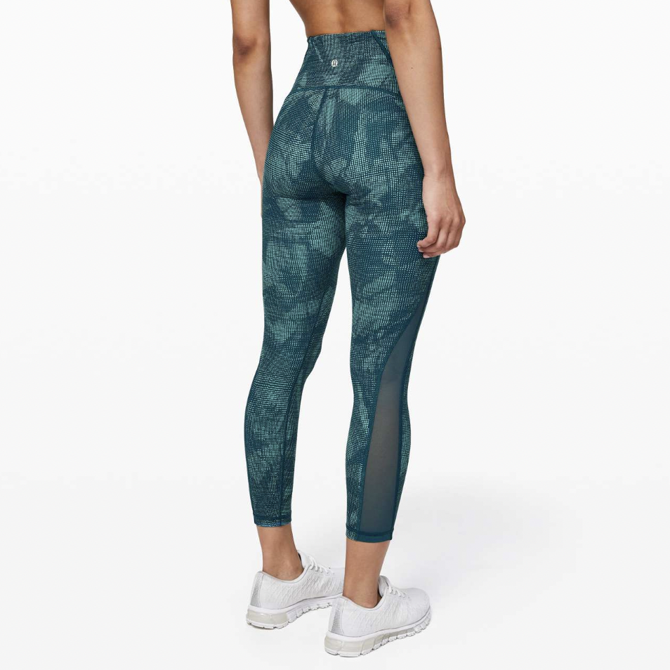 lululemon 2019 train times full on luxtreme pant illusion tidal teal - size 6