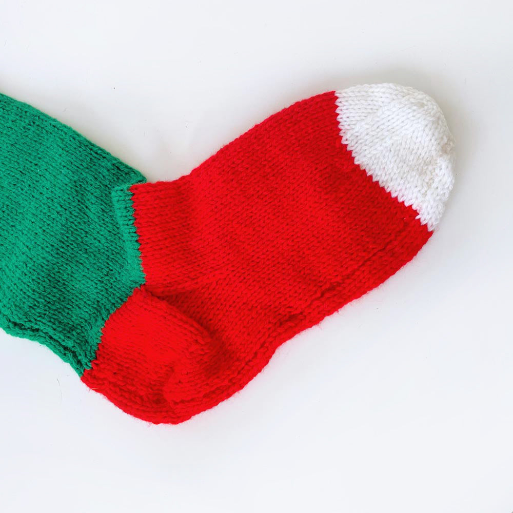 vintage hand-knit 'thelma' santa stocking