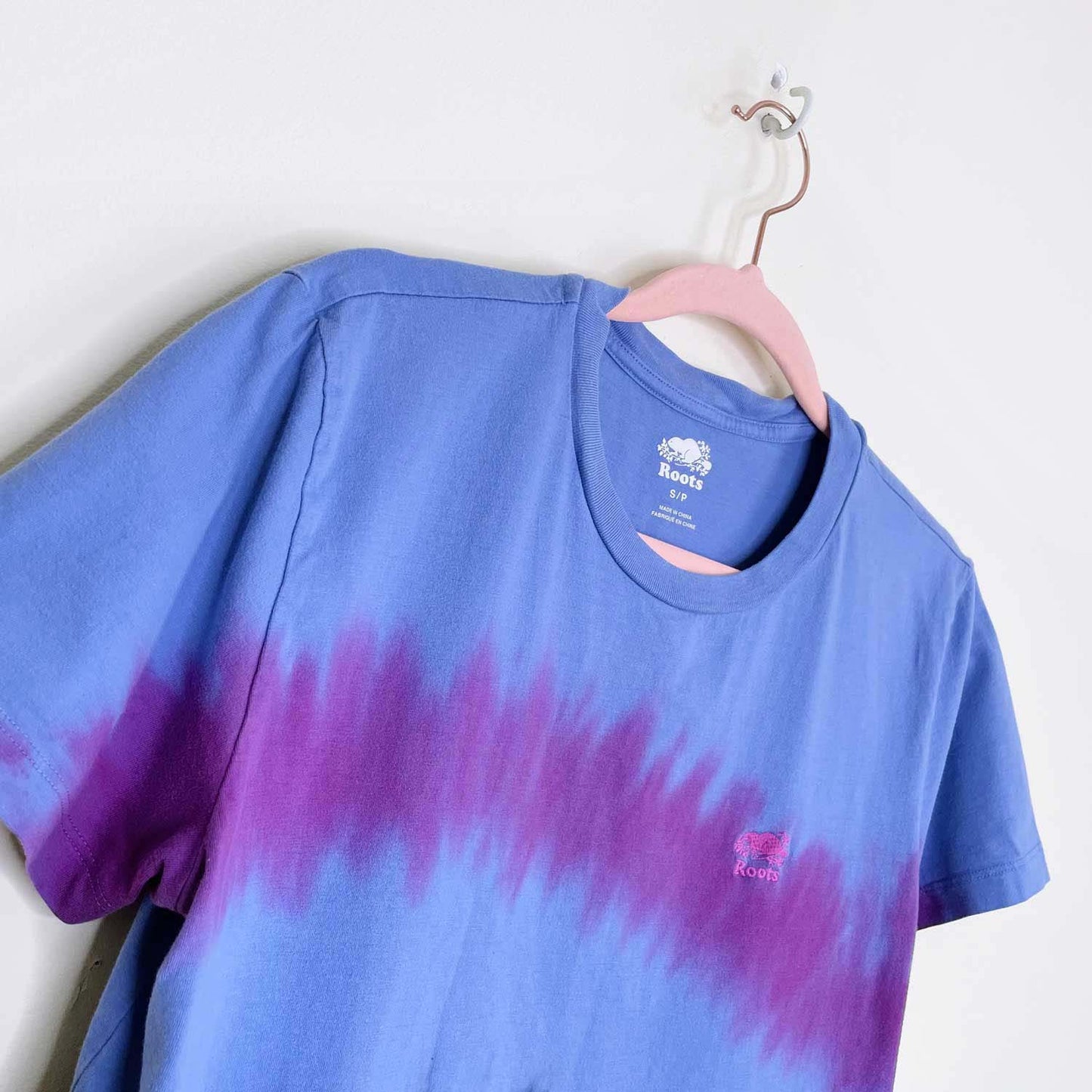 roots 2020 tie dye logo tee - size small