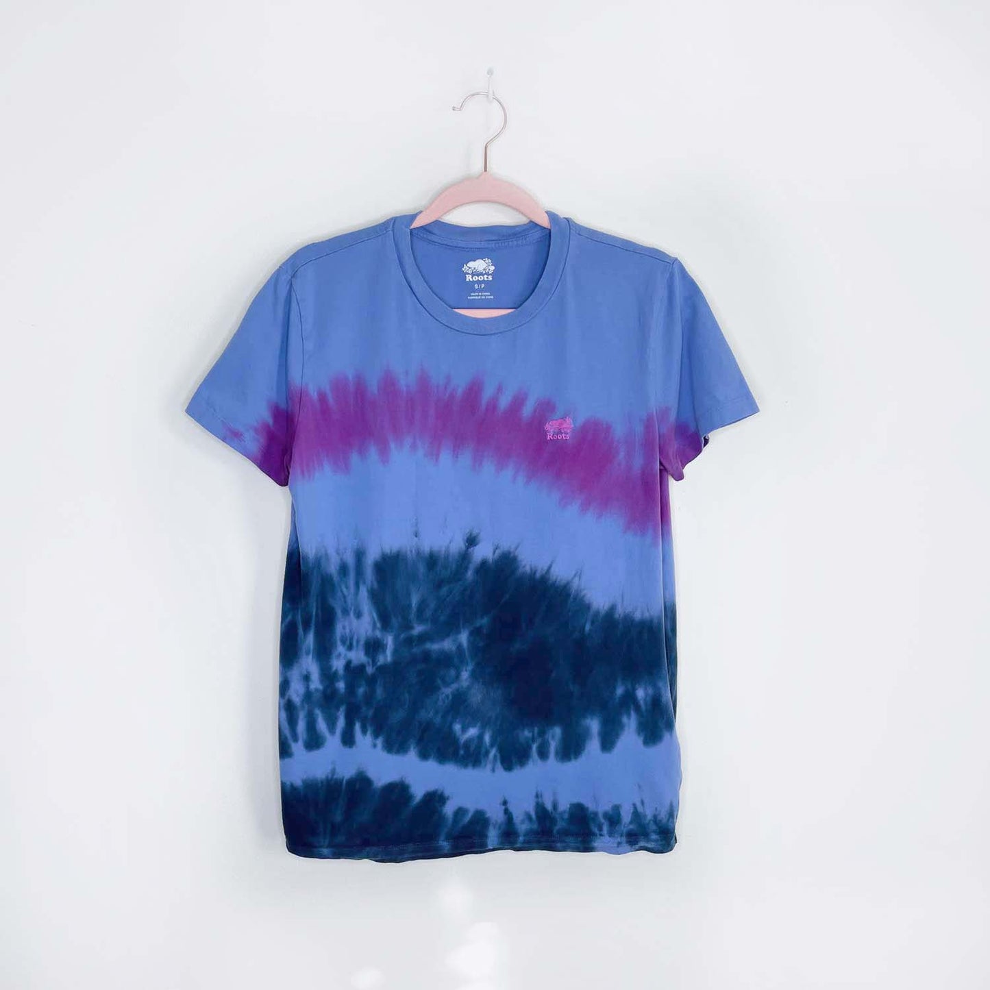 roots 2020 tie dye logo tee - size small