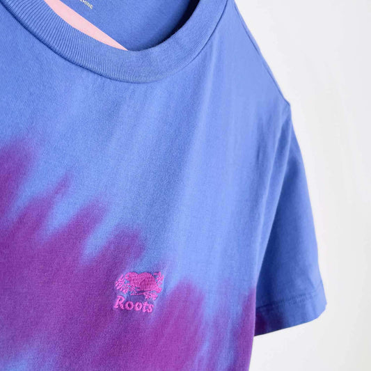 roots 2020 tie dye logo tee - size small