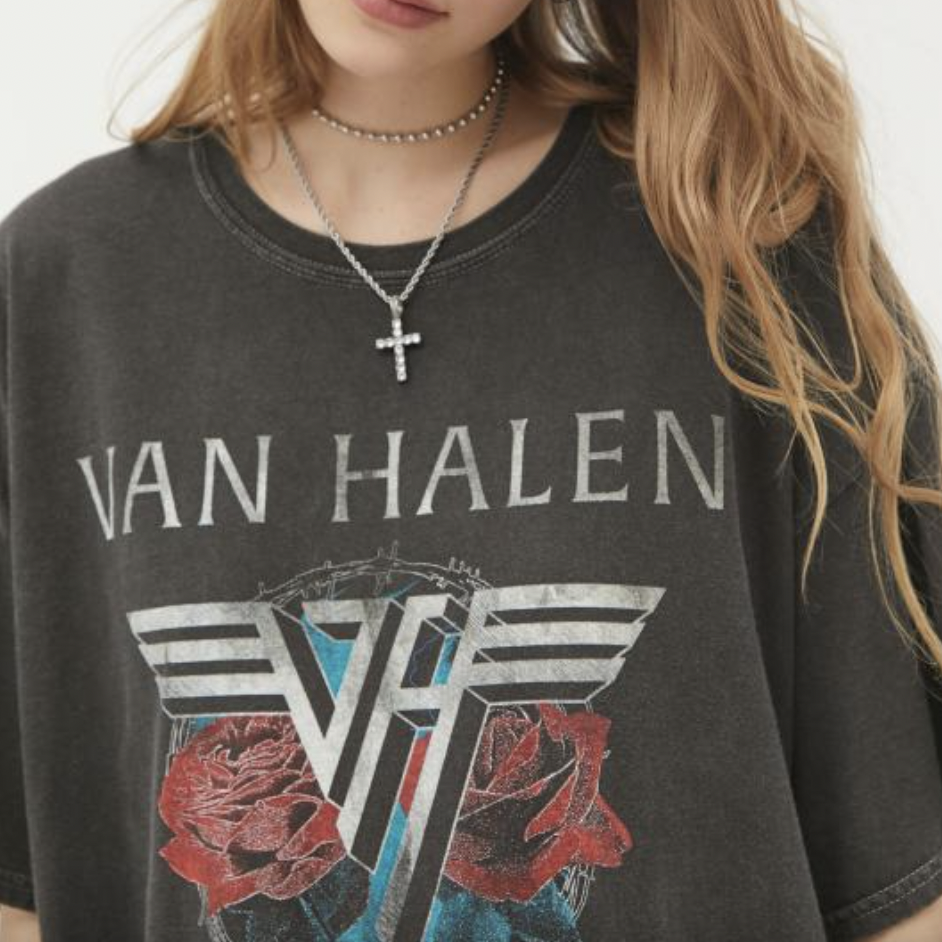 UO van halen roses t-shirt dress