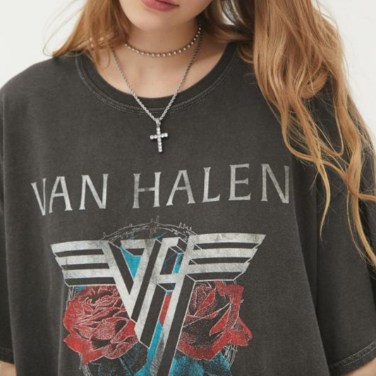 UO van halen roses t-shirt dress