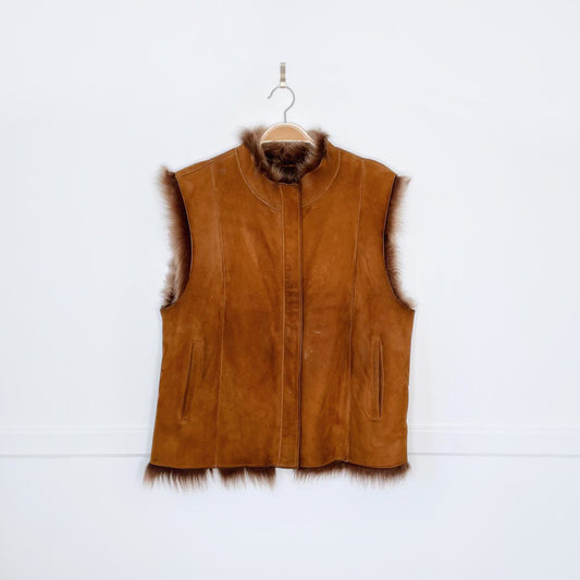 vintage rizal france sheepskin vest