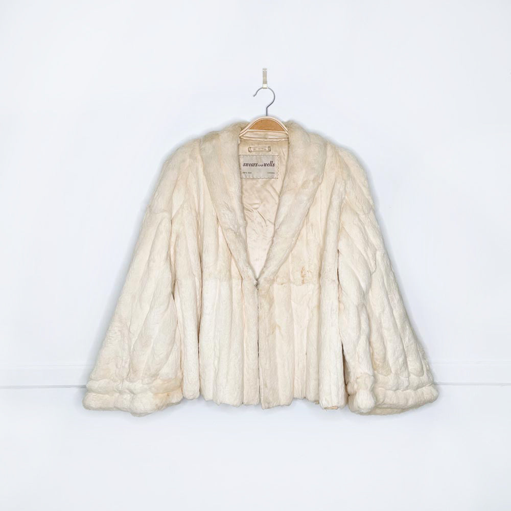 vintage 60s shaved mink princess short coat