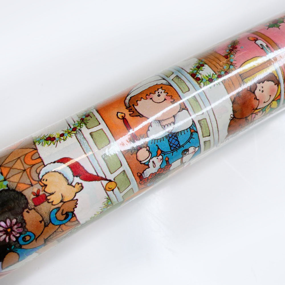 deadstock hallmark around the world wrapping paper