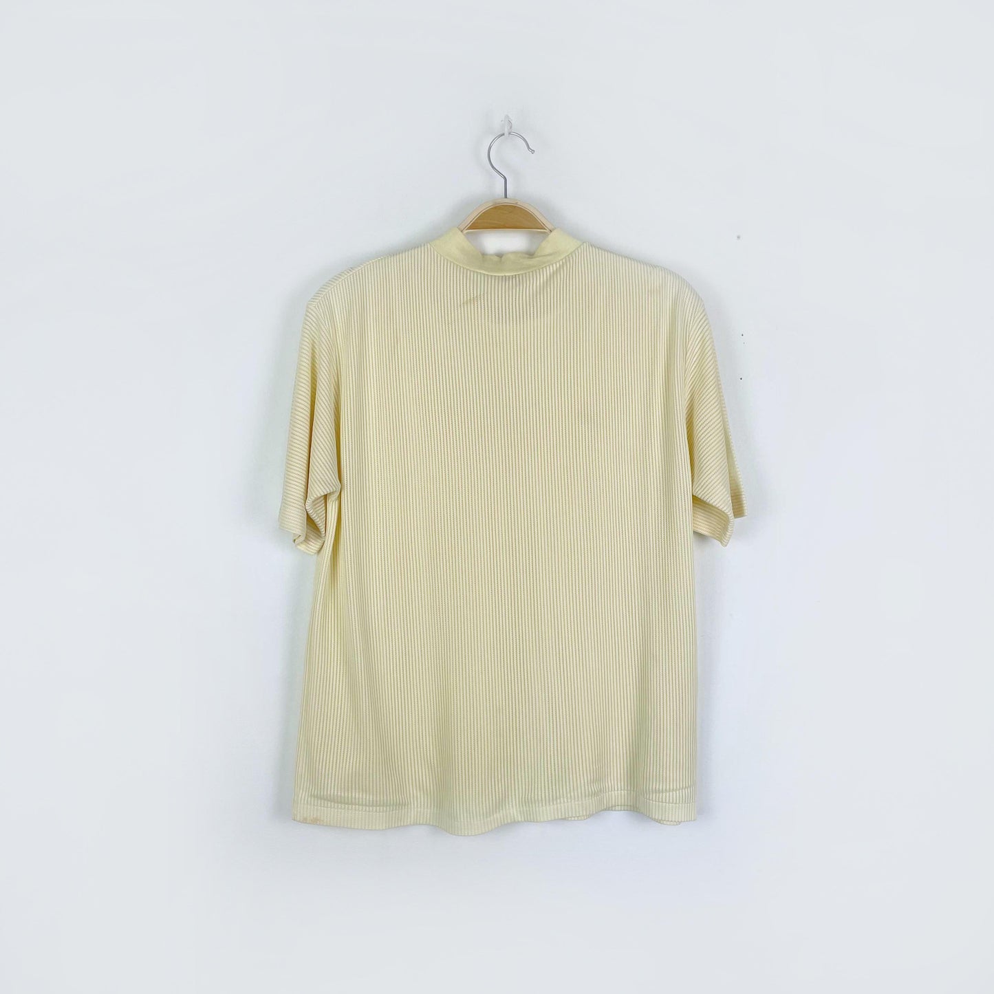 vintage 60's mockneck ribbed knit tee