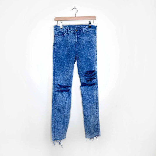 american apparel the slim shack acid wash distressed skinnies - size 29