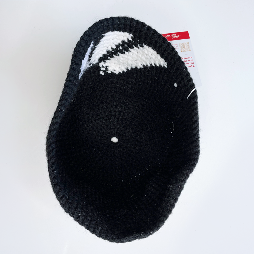 handmade y2k crochet adidas beanie