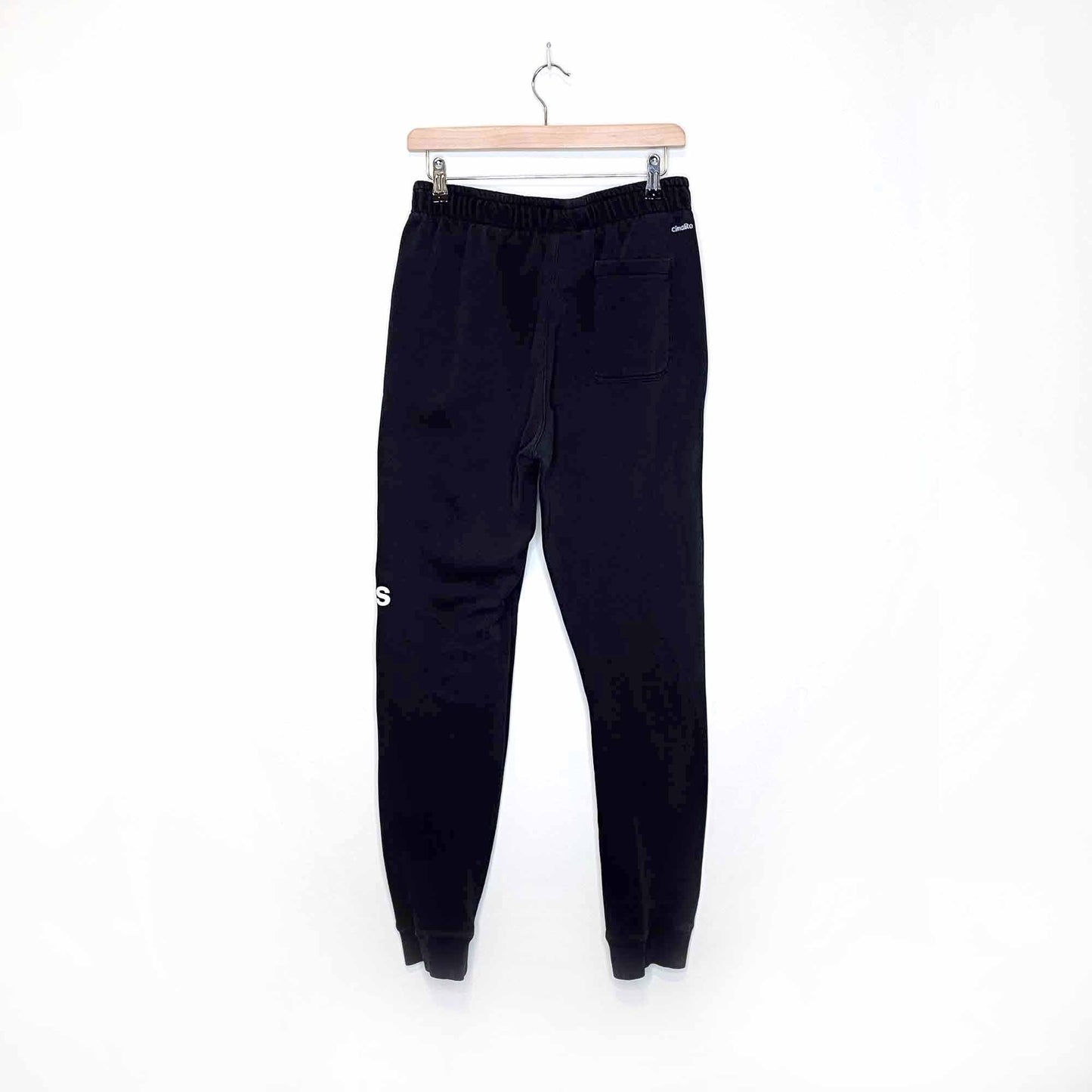 adidas black sport essentials tapered logo joggers - size large